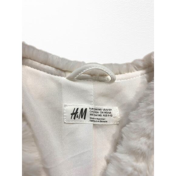 H&M Girls’ Faux Fur Jacket, Size 8-10 - Picture 3 of 7